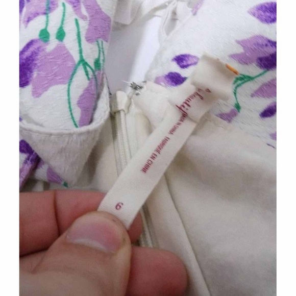 Anthropologie Purple and Green Floral Dress - Picture 8 of 8